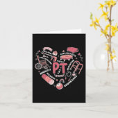 Fysiotherapie PT Valentijn hartvorm Fysiek Kaart (Gele Bloem)