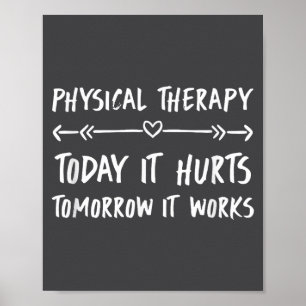 Fysiotherapie Quotes Vandaag Doet Het Pijn Morgen  Poster