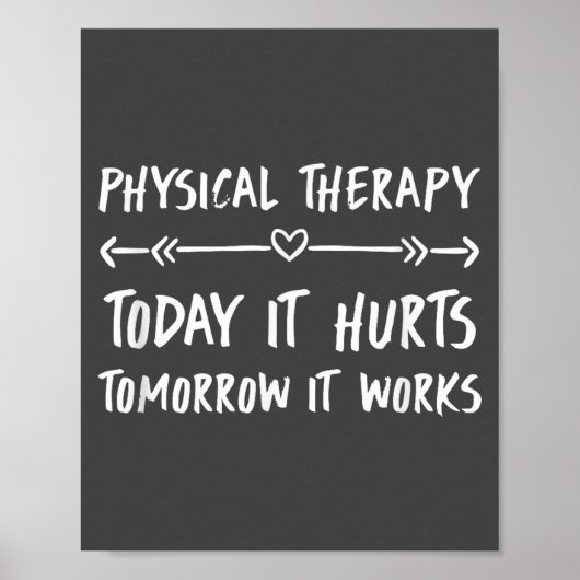 Fysiotherapie Quotes Vandaag Doet Het Pijn Morgen Poster (Voorkant)