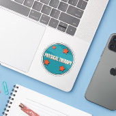 Fysiotherapie Sticker (Laptop met iPhone)