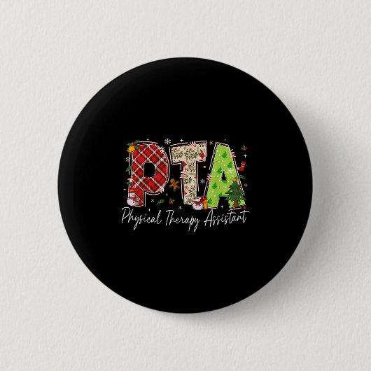 Fysiotherapie Therast Istant Pta Kerstman Ronde Button 5,7 Cm (Voorkant)