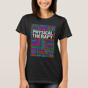 Fysiotherapie Typografie Fysiotherapeut Vriendelij T-shirt