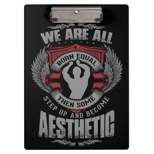 Fysique Motivatie - Esthetiek - Stap omhoog - Zyzz Klembord (Voorkant)