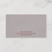 fysisch Visitekaartje (Achterkant)