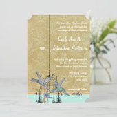Fysische Bird Cage Wedding Invitations Kaart (Staand voorkant)