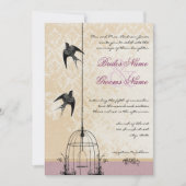 Fysische Bird Cage Wedding Invitations Kaart (Voorkant)