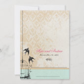 Fysische Bird Cage Wedding Invitations Kaart (Voorkant)