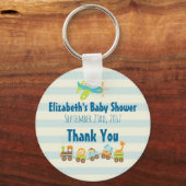 Fysische dieren Speelgoed Train Baby shower Bedank Sleutelhanger (Voorkant)