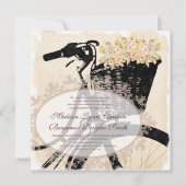 Fysische fiets met Flowers Wedding-uitnodigingen Kaart (Achterkant)