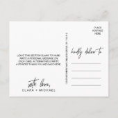 Fysische kalligrafie Dank je Briefkaart (Achterkant)