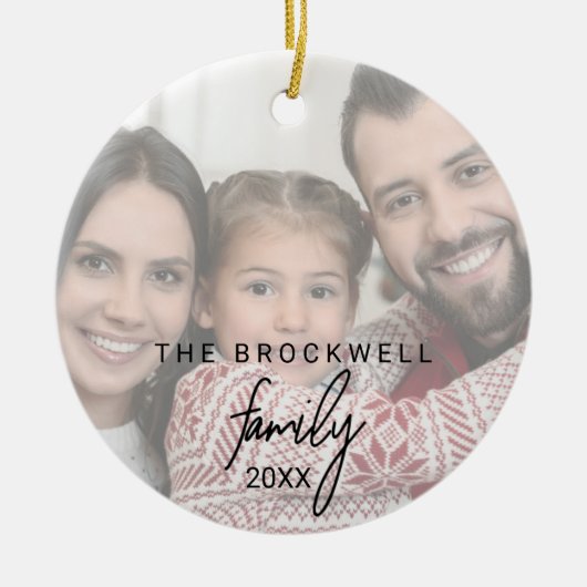 Fysische kalligrafie Kerstfeest Keramisch Ornament (Voorkant)