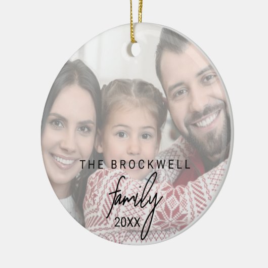 Fysische kalligrafie Kerstfeest Keramisch Ornament (Links)