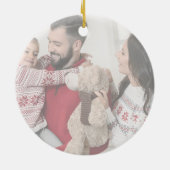 Fysische kalligrafie Kerstfeest Keramisch Ornament (Achterkant)