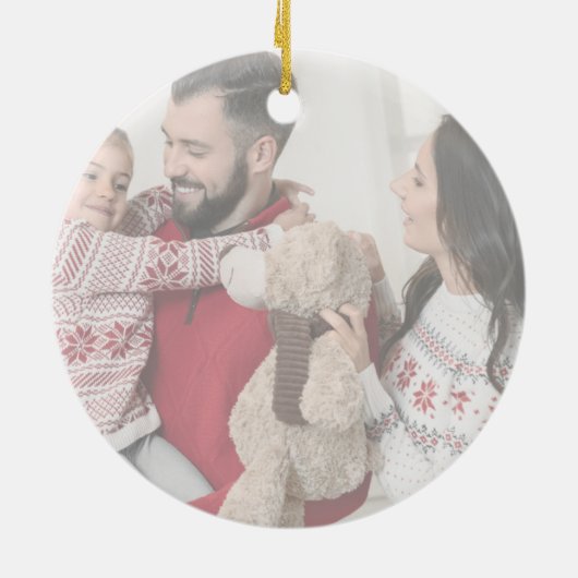 Fysische kalligrafie Kerstfeest Keramisch Ornament (Achterkant)