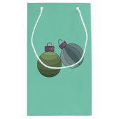 Fysische kerstboomdecoraties klein cadeauzakje (Achterkant)