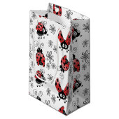 Fysische laswerven met bloemen klein cadeauzakje (Voorkant Gekanteld)