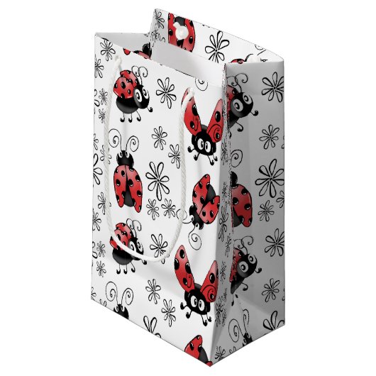 Fysische laswerven met bloemen klein cadeauzakje (Voorkant Gekanteld)