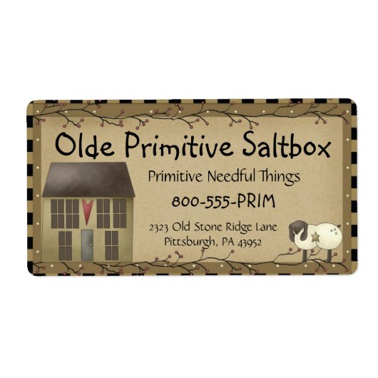 Fysische primitieve verzendlabel (Voorkant)