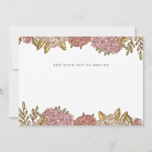 Fysische Rozen Bedankt voor je bruiloft (Achterkant)