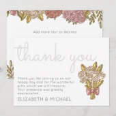 Fysische Rozen Bedankt voor je bruiloft (Voorkant / Achterkant)