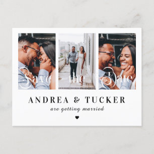 Fysische script 3 Foto Collage Opslaan Datum Briefkaart