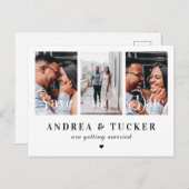 Fysische script 3 Foto Collage Opslaan Datum Briefkaart (Voorkant / Achterkant)