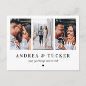 Fysische script 3 Foto Collage Opslaan Datum Briefkaart (Voorkant)