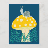 Fysische slak op Magische paddenstoel Briefkaart (Voorkant)