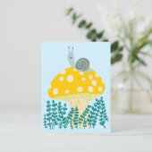 Fysische slak op Magische paddenstoel Briefkaart (Staand voorkant)