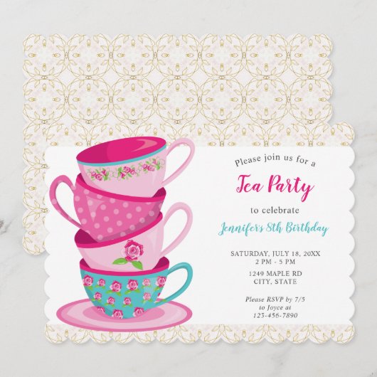 Fysische theebrokken kaart (Voorkant / Achterkant)