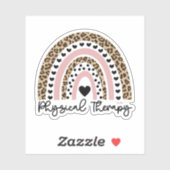 Fysische theetherapie, regenboog, fysieke therapis sticker (Vel)