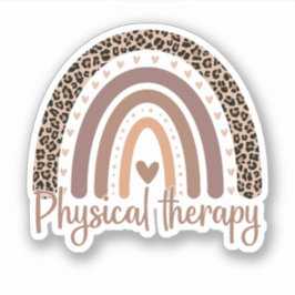 Fysische theetherapie, regenboog, fysieke therapis sticker