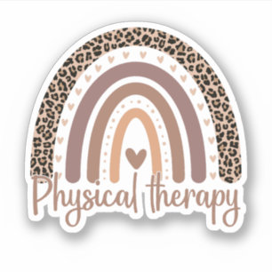 Fysische theetherapie, regenboog, fysieke therapis sticker