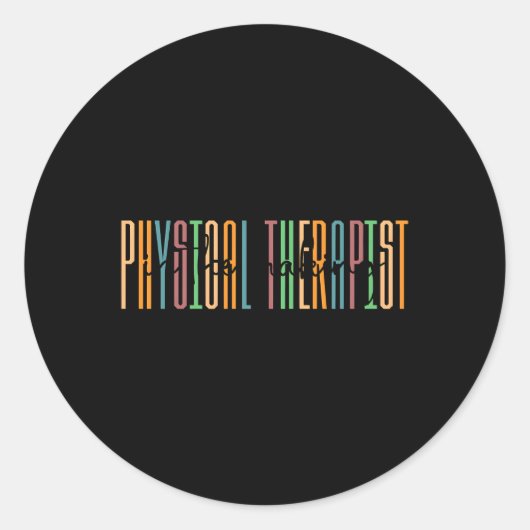 Fysische therapie bij fysieke behandeling ronde sticker (Voorkant)