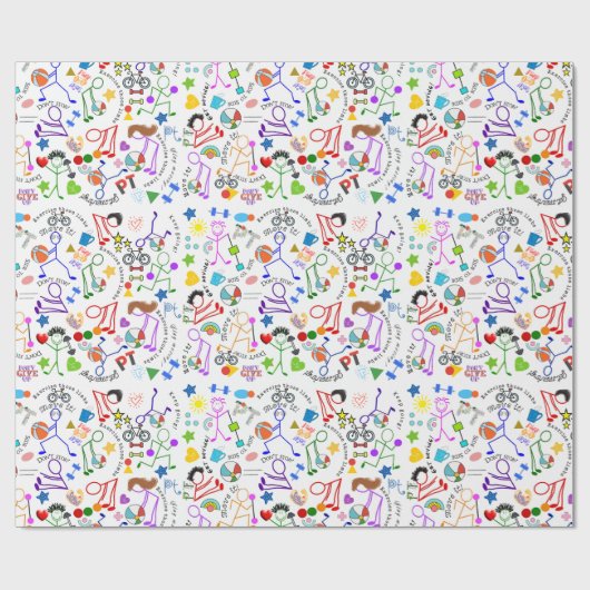 Fysische therapie cadeaupapier (Vlak)