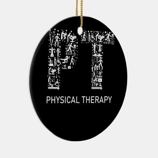 Fysische therapie Fysieke therapie Graad PT maand Keramisch Ornament (Rechts)
