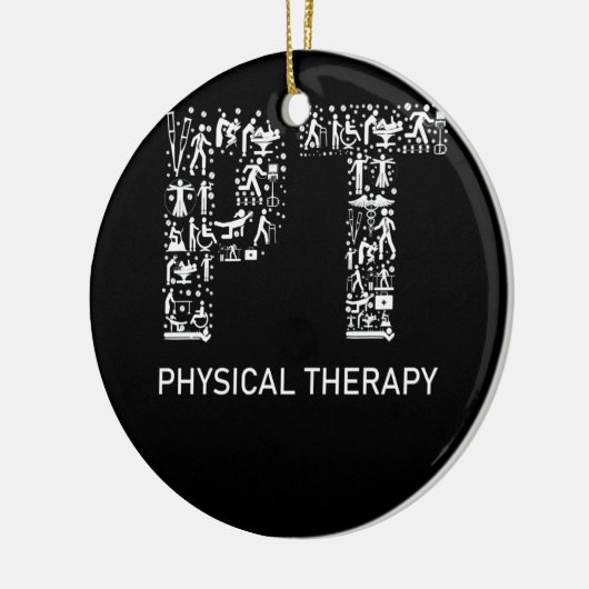 Fysische therapie Fysieke therapie Graad PT maand Keramisch Ornament (Links)