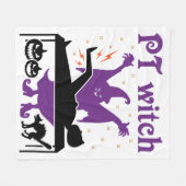 Fysische therapie Halloween PT heks Fleece Deken (Voorkant (Horizontaal))