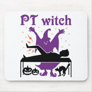 Fysische therapie Halloween PT heks Muismat