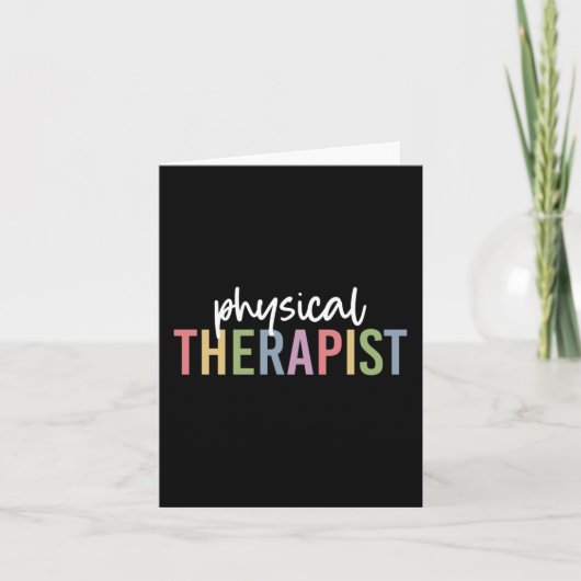 Fysische therapie PT Afstuderen Fysiotherapie Gift Kaart (Voorkant)