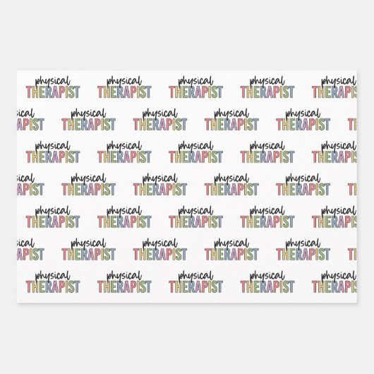 Fysische therapie PT Afstuderen Fysiotherapie Inpakpapier Vel (Voorkant)