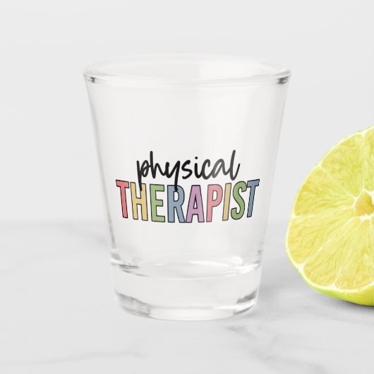 Fysische therapie PT Afstuderen Fysiotherapie Shot Glas (Voorkant)