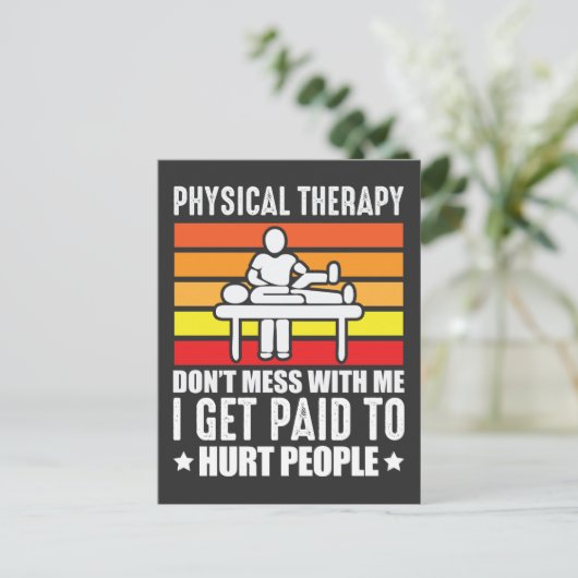 Fysische therapie PT fysio massage assistent Briefkaart (Staand voorkant)