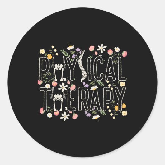Fysische therapie ronde sticker (Voorkant)