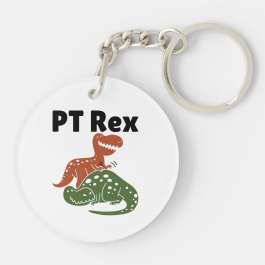 Fysische therapie Therapist Assistant PT Rex Sleutelhanger (Achterkant)