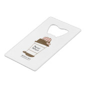 Fysische therapist aangedreven door koffie creditkaart flessenopener (Voorkant Gekanteld)