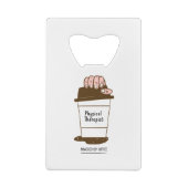 Fysische therapist aangedreven door koffie creditkaart flessenopener (Achterkant)