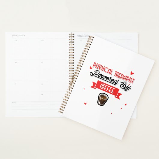Fysische therapist aangedreven door koffie planner (Display)