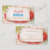 Fysische therapist - Kunstmatige Waterverf Floral Visitekaartje (Voorkant / Achterkant)