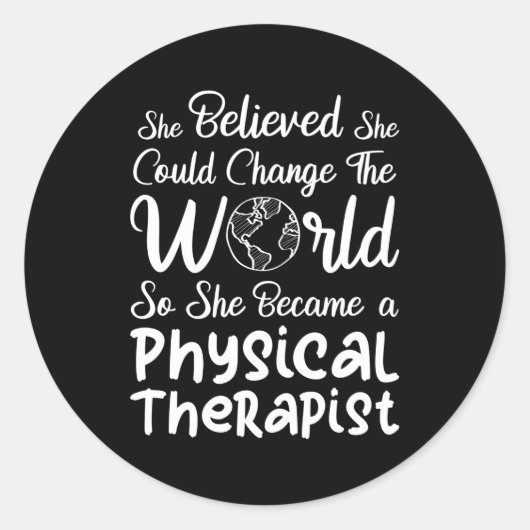 Fysische therapistische fysieke therapie ronde sticker (Voorkant)